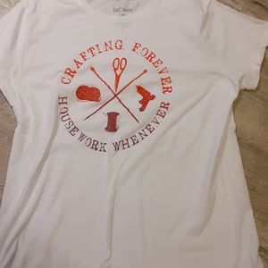 Crafting forever housework whenever 2X glitter tee